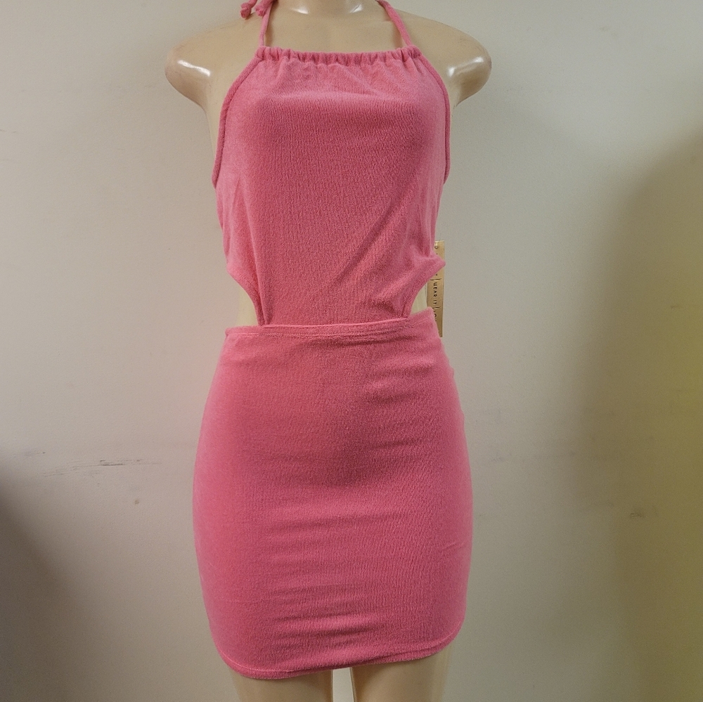 Pink Terry cloth dress